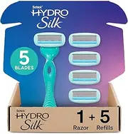 Schick Hydro Silk Sensitive Skin Razor for Women With 5 Moisturizing Razor Blade Refills