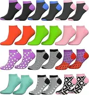 [Bulktech] Parent Bulk Womens Low Cut Ankle Socks Breathable Lightweight Athletic Wear Mix