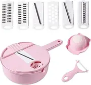 Fruit Shredder Food Chopper,Manual Potato Slicer with Container | Vegetable Cutter Excellent Shredding Performance Handheld Kitchen Tool, Large Capacity Food Chopper for Cucumbers Carrots Seta-au