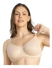 [Parfait] Pearl Underwire Seamless Minimiser Bra in Beige