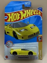 2022 Hot Wheels #65 HW Turbo 5/10 '94 BUGATTI EB110 SS Yellow w/Black 10 Spokes