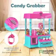 Kids Candy Grabber Machine Children's Vending Arcade Toys w/Sound & Music Pink