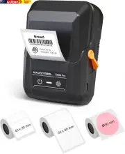 T50M Pro Bluetooth Label Maker Machine with 3 Tapes, Wide Waterproof Label, Vers