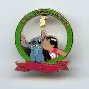 Disney Christmas Mistletoe Lilo & Stitch Dangle Pin