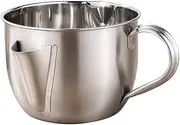 FUNOMOCYA Grease Container Cooking Oil Oil Strainer Stainless Steel Bowl Soup Grease Separator Bowl