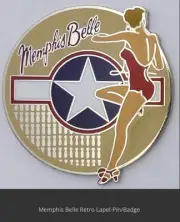 Quality Metal Hat/Lapel Pin - Memphis Belle Retro