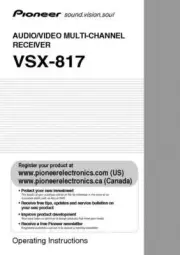 Pioneer VSX-817 Receiver Owners Manual