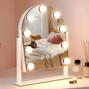 Lighted Makeup Mirror with 3 Color Modes and 360° Rotation