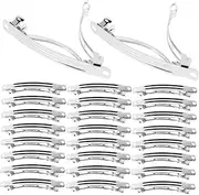HONITANO Root Clips for Curly Hair Flat Hair Clips for Styling Snap Hair Clips Silver Hair Clips Metal Barrette Hair Clips