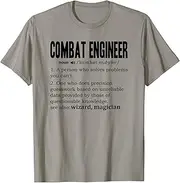 [VidiAmazing] Mens Combat Engineer Definition Engineering Dictionary Veteran ds1301 T-Shirt