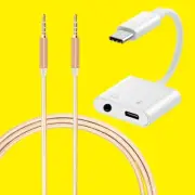 High Reliable 2in1 Type C to 3.5mm Audio Aux Male to Male Cable For OnePlus 9 US