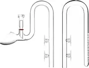 JARDLI Mini Skimmer Lily Pipe Outflow and Inflow Kit for Nano Planted Tanks (17mm for 5/8'' i.d. (16/22mm) tubing)