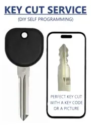 KEY CUT SERVICE + B111 PT SATURN 2007 - 2009 CHIPPED KEY (self programmable)