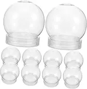 GANAZONO 10Pcs Globe Candy Bottles with Leak Lids Fillable Jars for Christmas Tree Decorations Party Boxes Multi Functional Beverage Containers