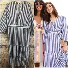 Madewell Striped Tiered Maxi Size 16 Plus Size Dress Summer Dress NWT
