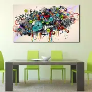 Abstract cloud colorful Flow Painting Classical Canvas Print wall art home decor