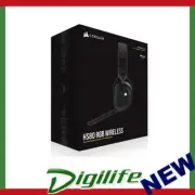 Corsair HS80 RGB Wireless Carbon- Dolby Atoms 3D, Pulse Sound, Hyper Fast Slipst