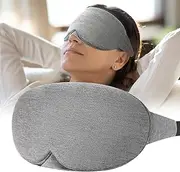 FRESHME Cotton Sleep Eye Mask - Blackout Eye Mask for Sleeping, Travel, Home & Side Sleepers