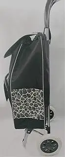 2 Wheels Shopping Trolley Bag Foldable Bags Luggage Folding Basket Pull (Black)