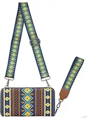 [ERWUBA] Wristlet Western Wallet Boho Aztec Credit Card Holder purse Clutch bag Shoulder bag for Women