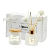 Gifts for Women - Scented Candles&Reed Diffusers for Home, Scent Fragrance Set