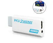 Wii Hdmi Converter Adapter, Wii to Hdmi Connector Output Video 3.5mm Audio - Supports All Wii Display Modes