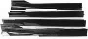Side Skirt Extension Splitter Trim Compatible for Infiniti Q50 Sport Version Only 2014-2023 Lower Split Type Gloss Black/Carbon Fiber Look(Glossy Black)
