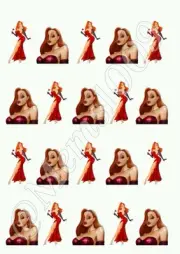 Jessica Rabbit nail art water decals Free shipping nail art Roger Rabbit
