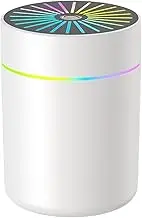 Portable Humidifier - Small Desk Humidifier | Desktop Humidifiers with Night Light Waterless, Dry Air Humidifiers with Auto-Off Timer Dispenser, Cool Mist Humidifier for Hotel Nursery Bathroom House