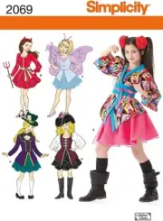 Simplicity Costume 2069 Girls Steam Punk Devil Fairy Sewing Pattern sz 7-14