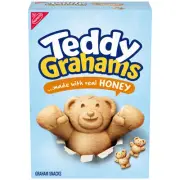 Teddy Grahams Honey Snacks 10 Ounce Crunchy Bear Shaped Cookies
