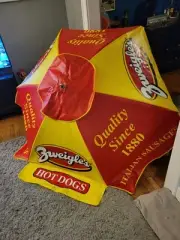 Zweigles Hot Dog Vending Umbrella *Metal Internals* NWT