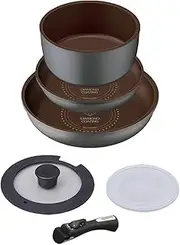 [Amazon.co.jp limited] Iris frying pan 6-point set IH take the corresponding silver "diamond-coated pan" handle H-IS-SE6