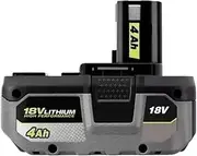 Compatible with RYOBI Lithium Battery 18V no Memory Effect, Suitable for All Tools P104,P107(4.0Ah)