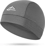 Oimzzr Cooling Cap Men Women Sweat Wicking Cycling Running Helmet Liner Dark Gray