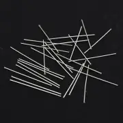 Silver Head Pin Flat Tip Earring Findings For Crafting 40 Pieces 1.5 Inch