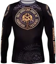 [Hardcore Training] Koi Black Men's Rash Guard Compression Long Sleeve MMA No-Gi Tight BJJ Grappling Base Layer Fitness