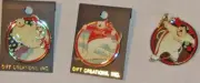 3 COCA-COLA COKE POLAR BEAR HAT PINS - WINTER SPORTS -