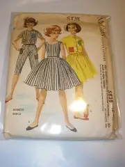 TEEN GIRL UNCUT MCCALLS 5838 Sewing Pattern VINTAGE 1961 DRESS PETTICOAT SIZE 14