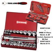 Sidchrome 30Pce 3/4" Drv Metric & AF Socket Set SCMT15106 with BONUS SCMT10810