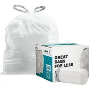 Plasticplace Custom Fit Trash Bags Compatible with simplehuman Code L, 200 Count
