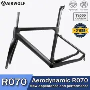 AIRWOLF Full Carbon Fiber Road Bike Frame 700*28c Aerodynamic Bicycle Frameset
