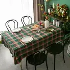 Checked Square Tablecloth Christmas Decorations Dining Tablecloths Table Cover