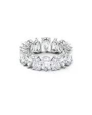 Swarovski Matrix Pear Shape Crystal Band Ring