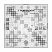 Creative Grids 10" Log Cabin Trim Tool Duo + Free Quilt Pattern 10 1/2"X10 1/2"