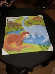 Oopsy Daisy Canvas Art road n stomp dinosaurs