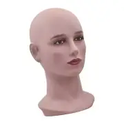 Bald Mannequin Head Wig Stand Sturdy with Shoulders Lightweight Hairpieces