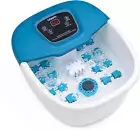 Foot Spa Bath Massager with Heat, Bubbles, Vibration & 16 Rollers