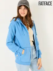 FatFace Amy Bright Blue Zip Through Hoodie (E79246) | $111