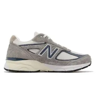 【NEW BALANCE】休閒鞋 990 V4 男鞋 灰 深藍 美製 麂皮 復古 拼接 NB 紐巴倫(U990TA4-D)